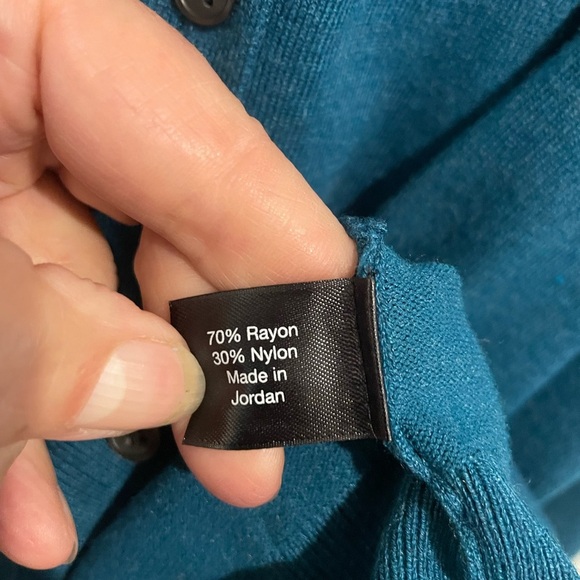 Lane Bryant Women's Teal Cardigan - Picture 4 of 5
